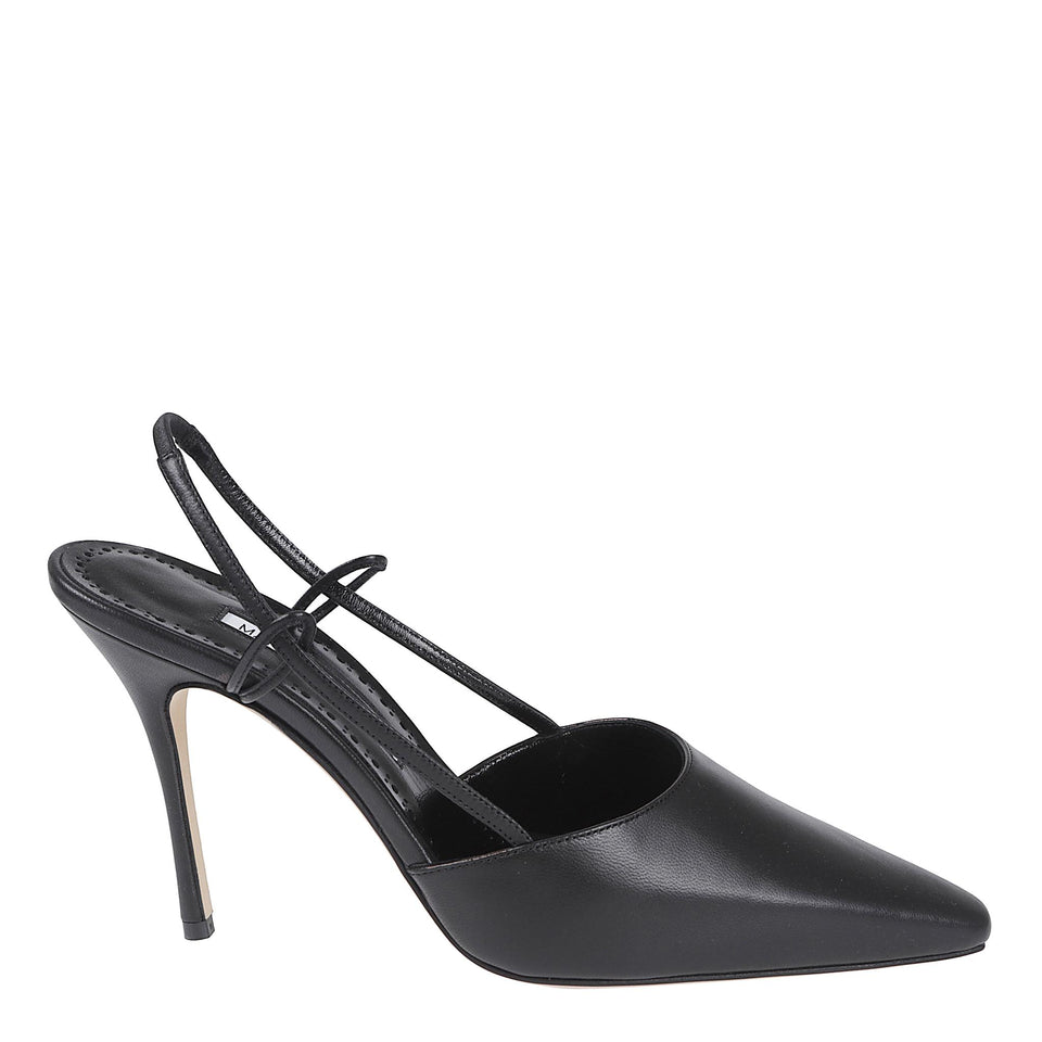 Slingback "Touki Mone" 105 in nappa nera 325-3091 BLCK MANOLO BLAHNIK