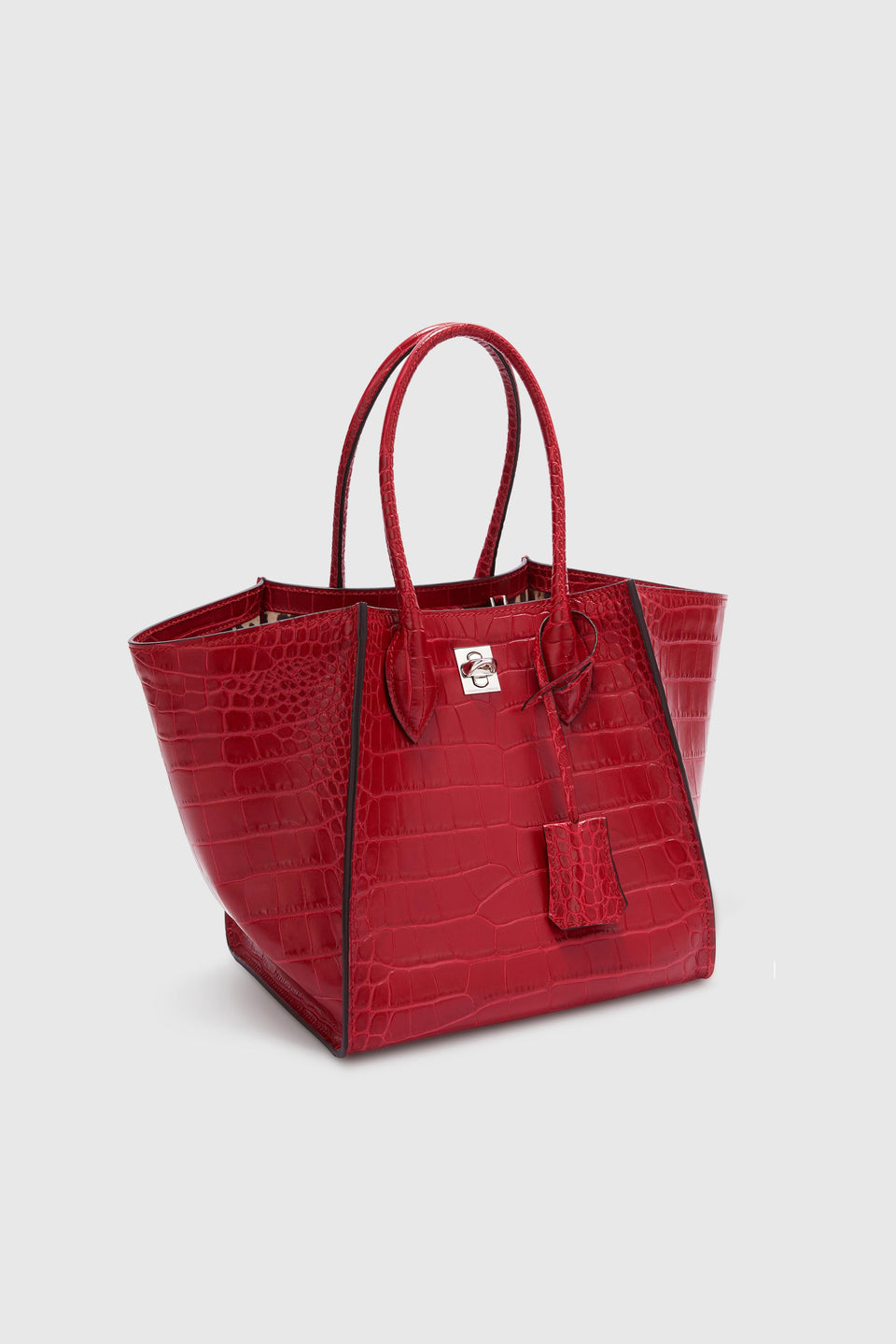 ''Maggie'' tote bag in red leather