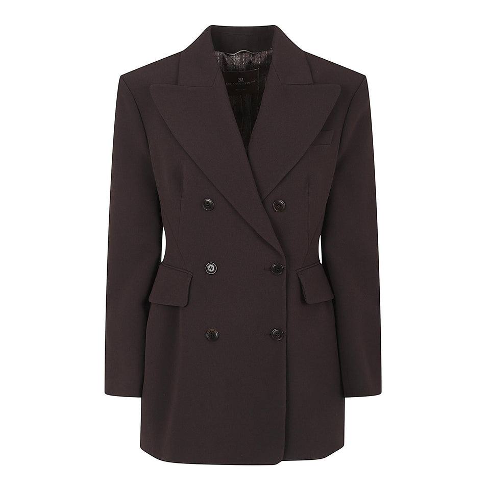 Blazer doppio petto in lana marrone D476I723 ILM91018 ERMANNO SCERVINO