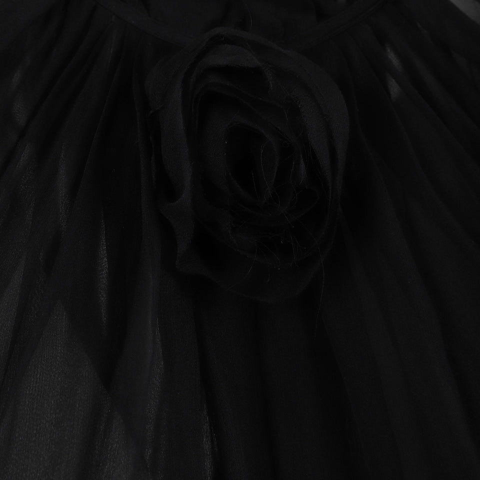 Camicia in chiffon nera 0213 51150555 ALBERTA FERRETTI