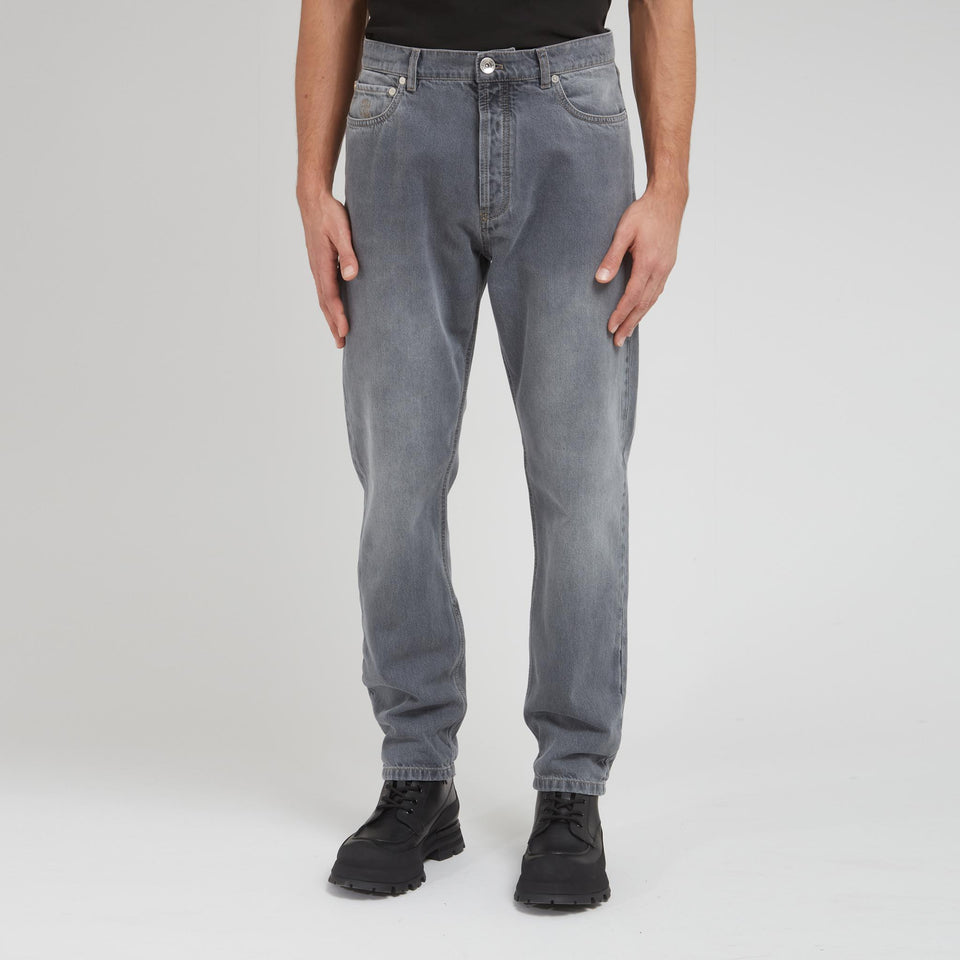 Jeans in denim grigio