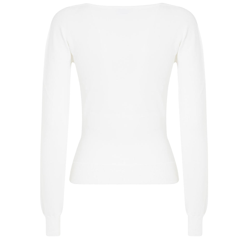 Top in tessuto bianco