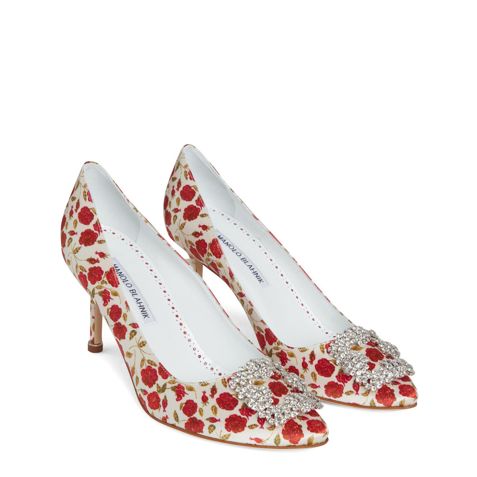 Décolleté "Hangisi 70" in tessuto multicolor 224-1723 YPRI MANOLO BLAHNIK