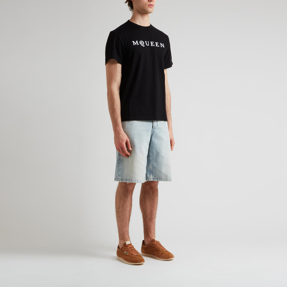 Black cotton T-shirt