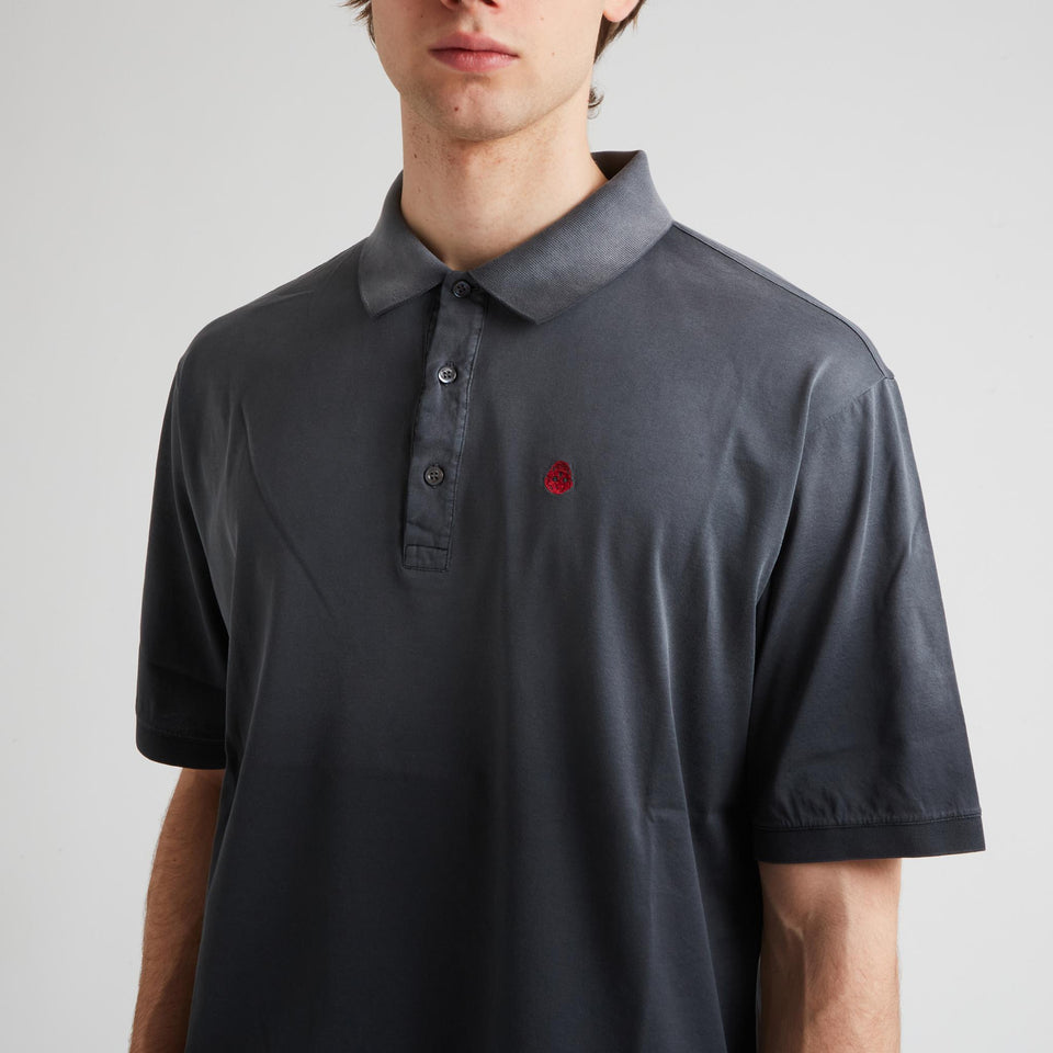 Polo in cotone grigia