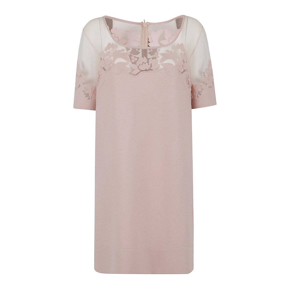 Abito in tessuto rosa D472Q350 LWHB51512 ERMANNO SCERVINO