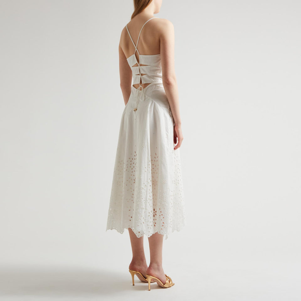 Abito in cotone bianco