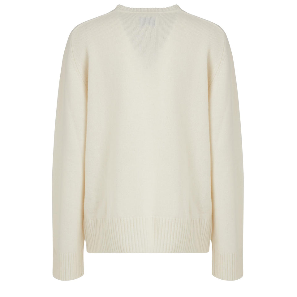 "Baltra" white cashmere sweater