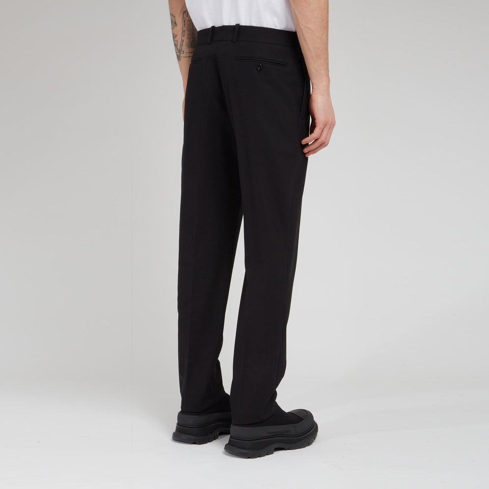 Pantalone sartoriale in lana nero