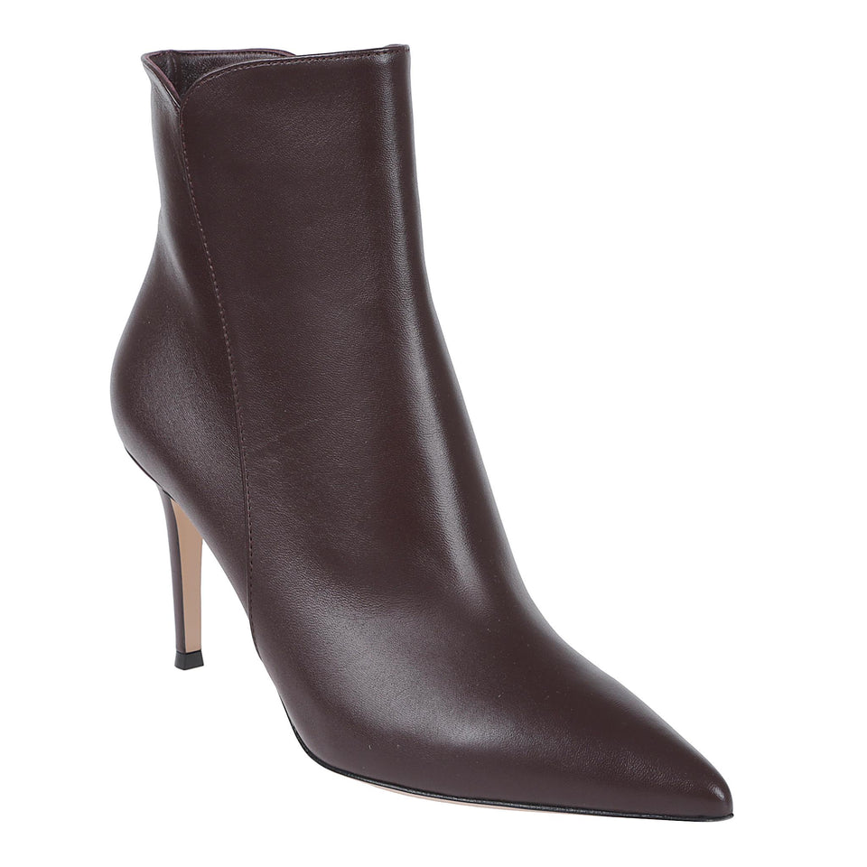 Stivaletto "Levy" 85 in nappa marrone G70321 85RICNAPBOUR GIANVITO ROSSI