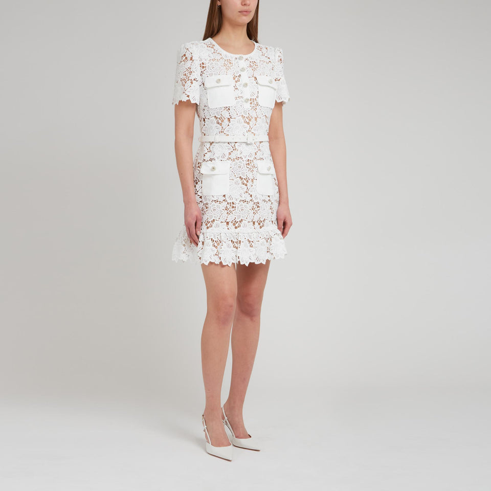 Abito in tessuto bianco