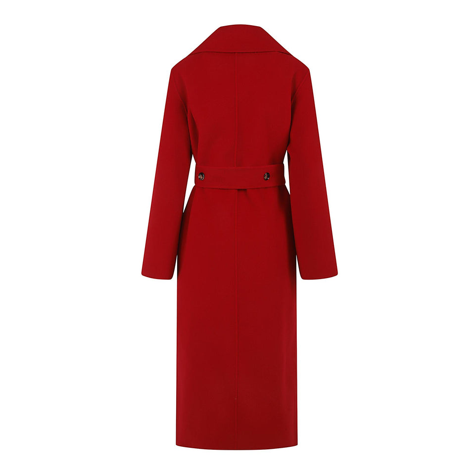 Cappotto in lana rosso 0614 51590112 ALBERTA FERRETTI
