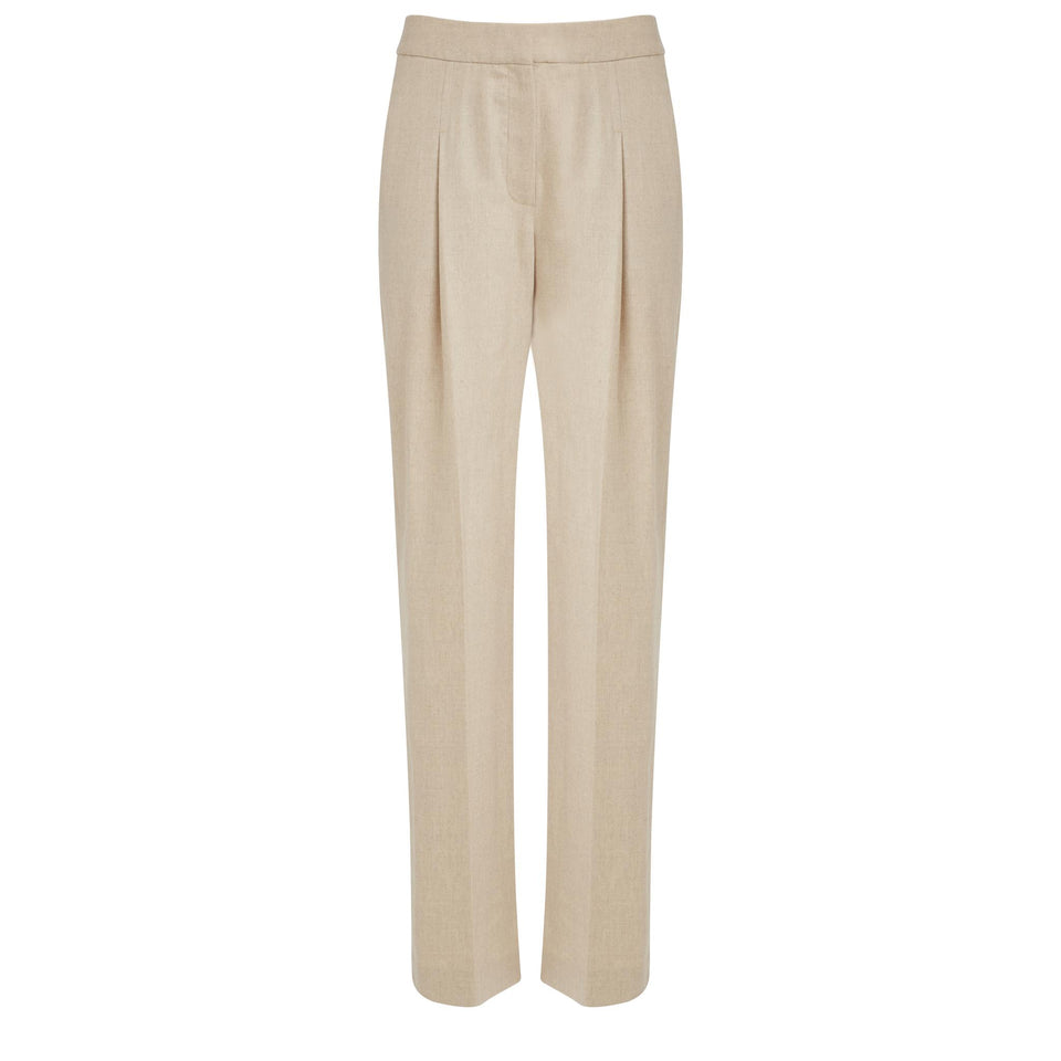 "Juno" trousers in beige wool