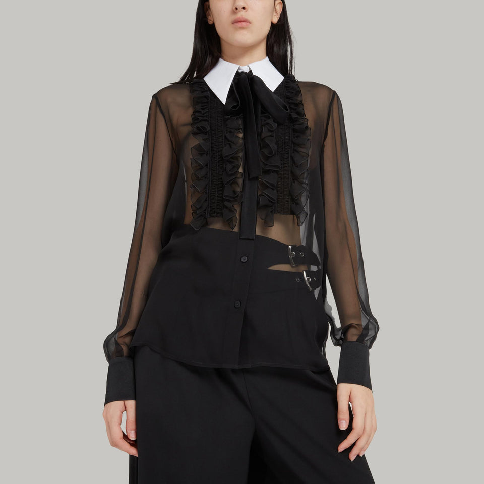 Camicia in seta nera