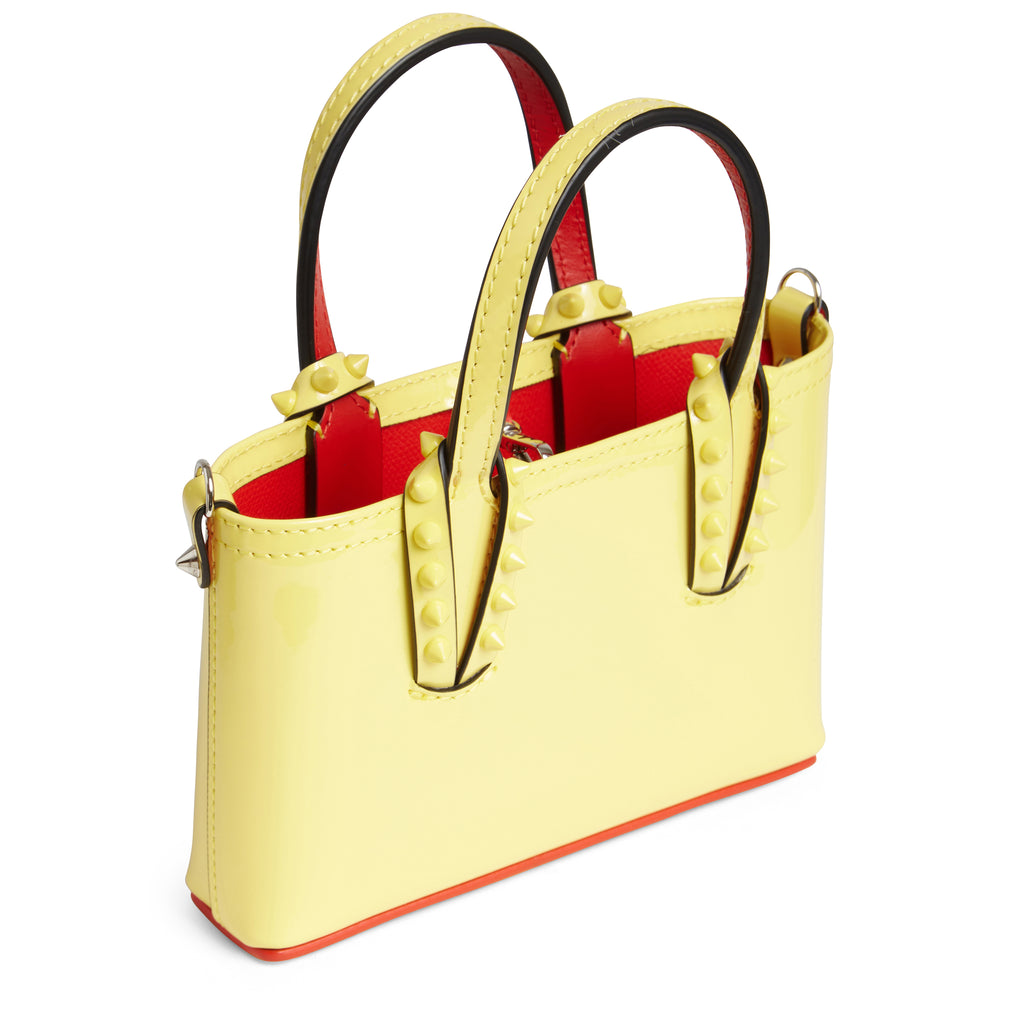 Cabata Patent Leather Tote Bag in Yellow - Christian Louboutin