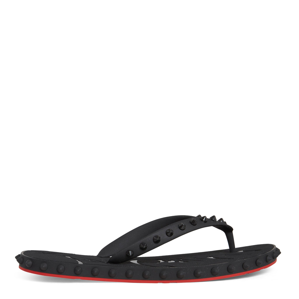 Black rubber ''Super Loubi Flip'' thongs