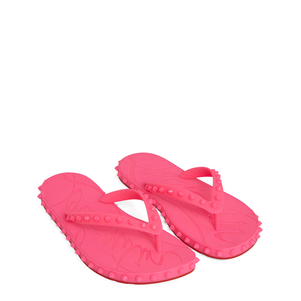 Fuchsia rubber ''Super Loubi Flip'' flip flops