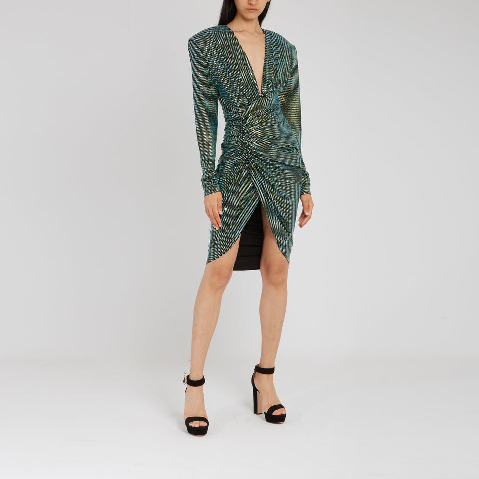 Green viscose dress