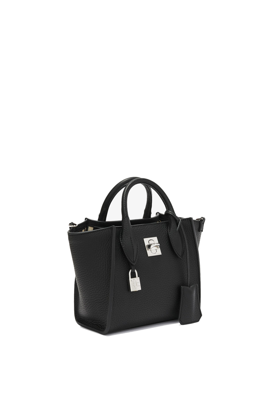 Black leather bag