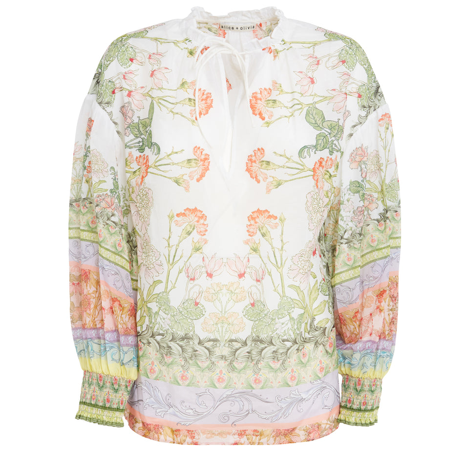 Multicolor silk and cotton shirt