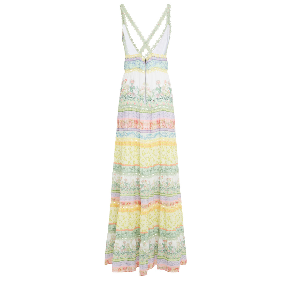 Long ''Karolina'' dress in multicolor fabric