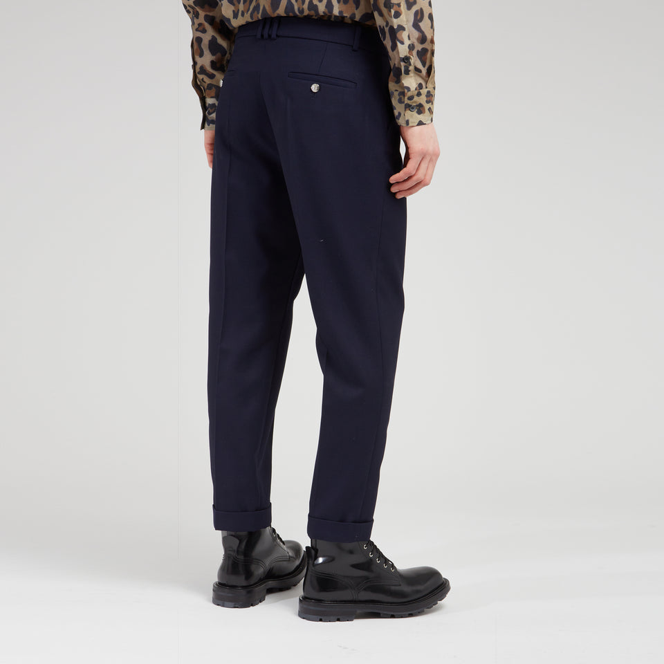 Blue wool pants