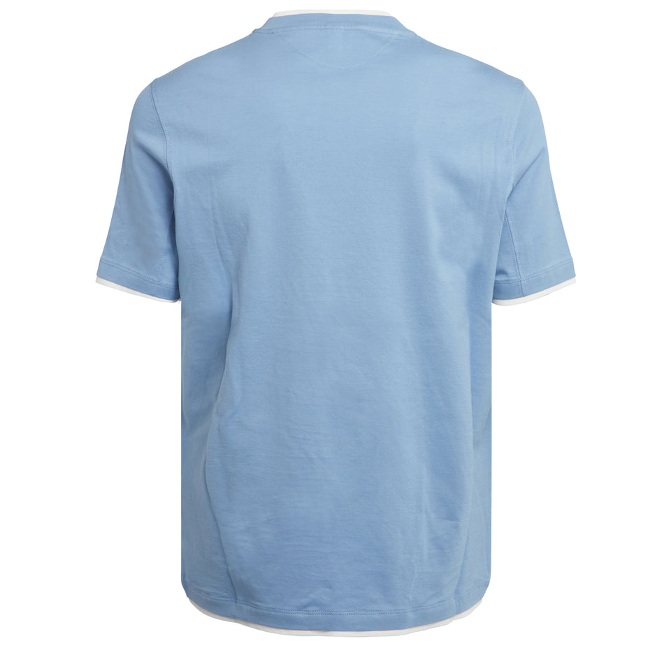 Light blue cotton T-shirt
