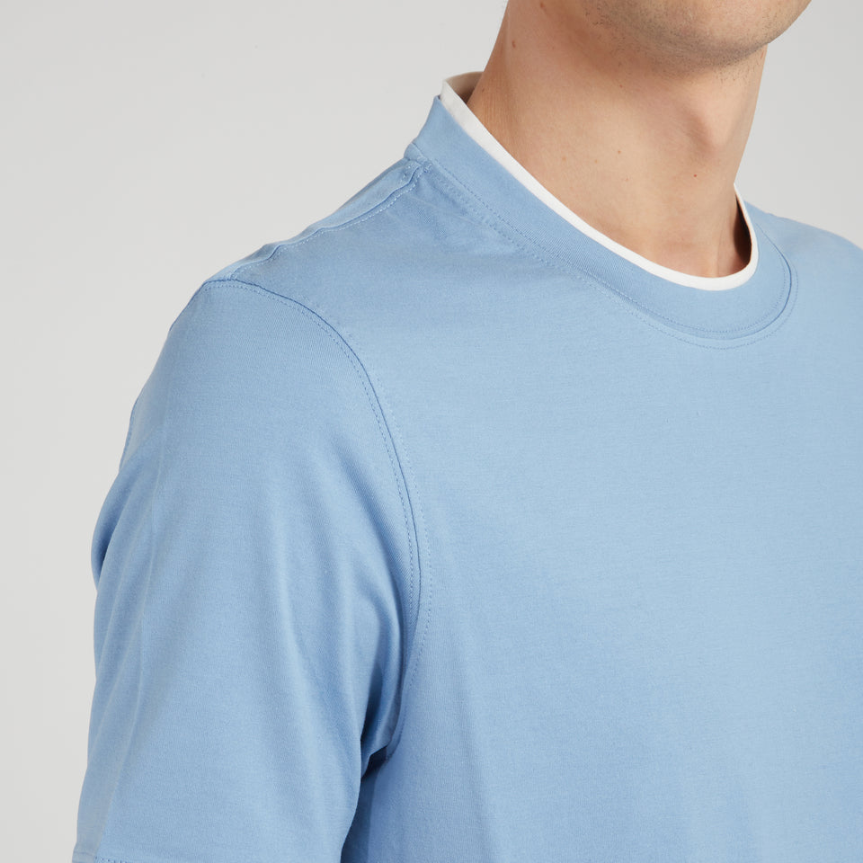 Light blue cotton T-shirt