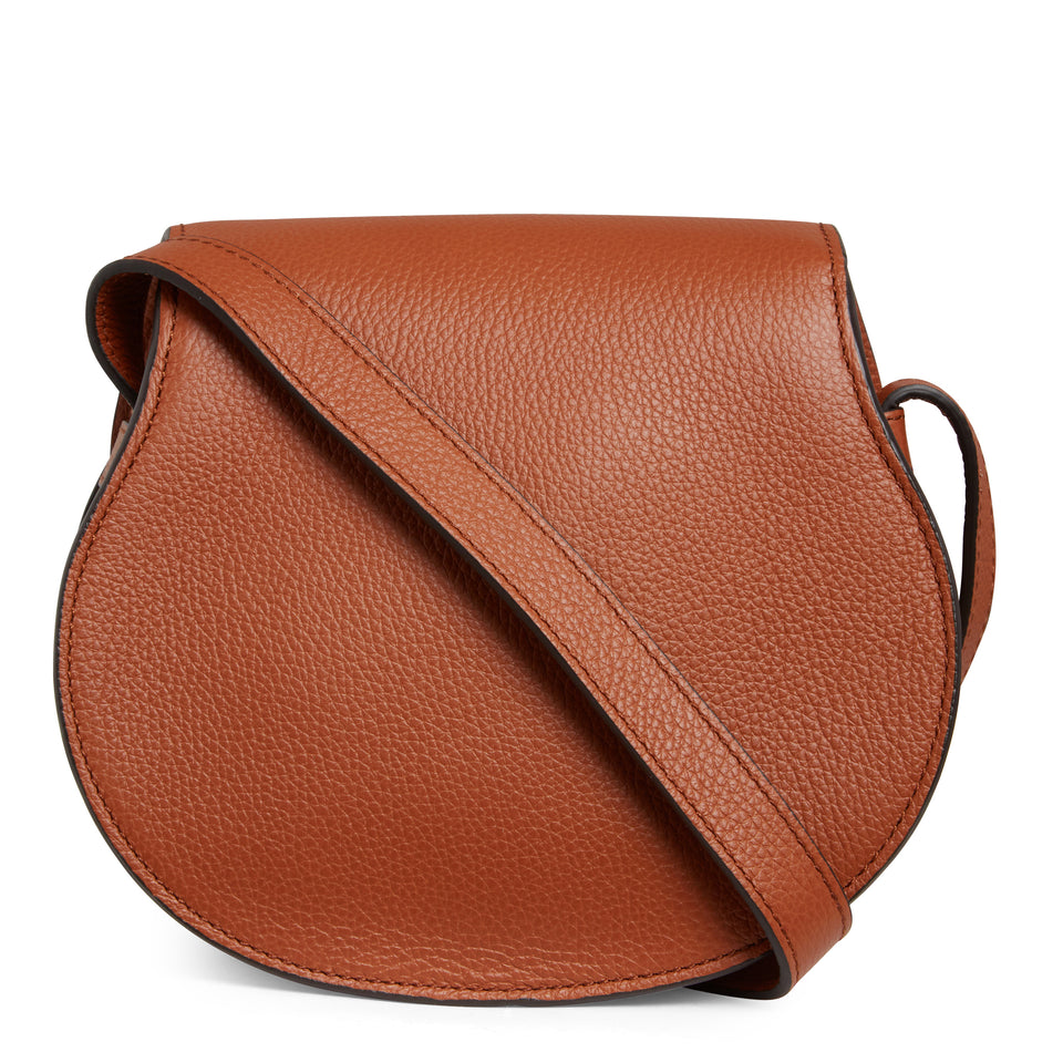 Brown leather small ''Marcie'' bag