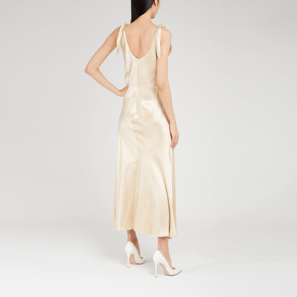 Champagne silk "Havilland" dress