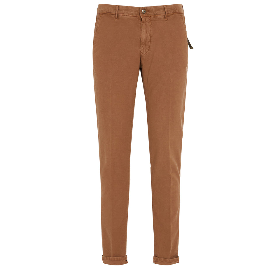 Pantalone in canvas marrone