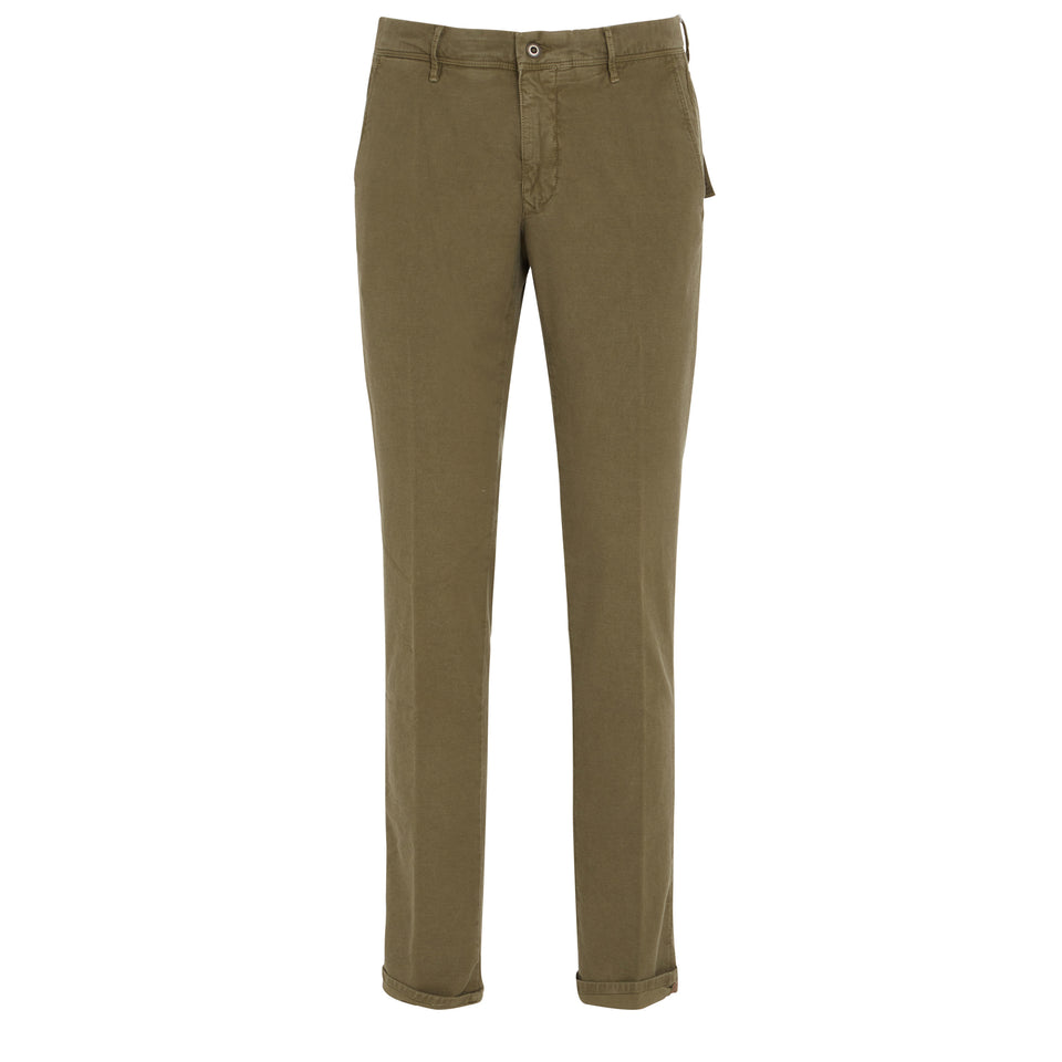 Pantalone in canvas verde