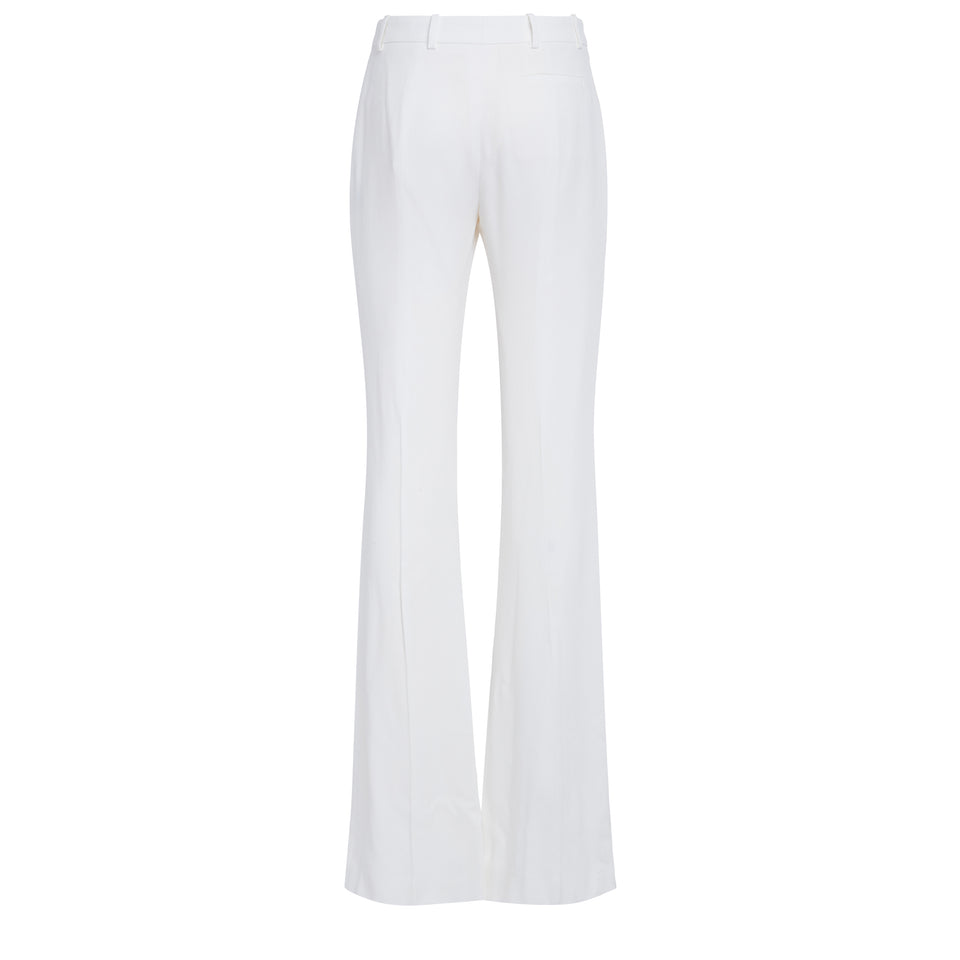 White crèpe pants