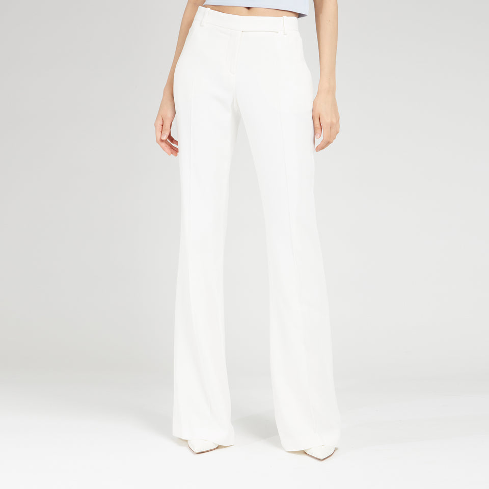 White crèpe pants