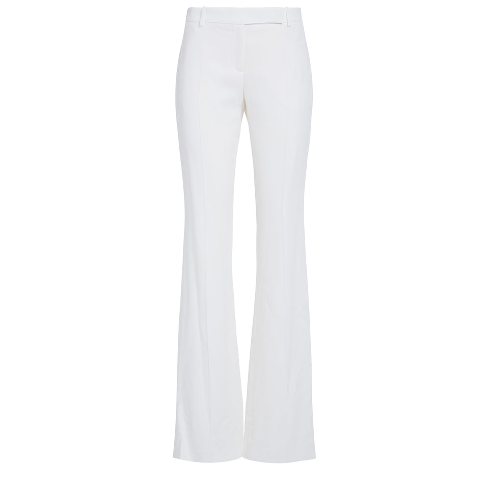 White crèpe pants