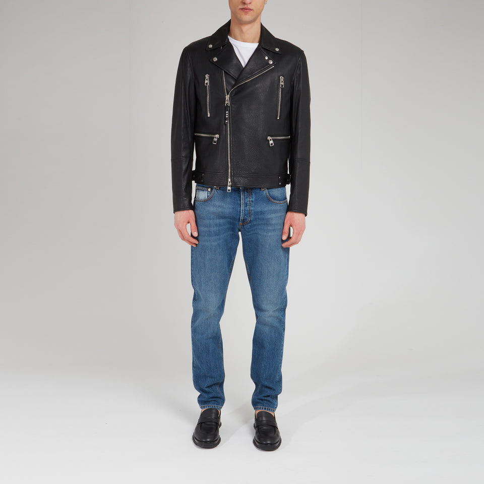 Black Leather Biker Jacket