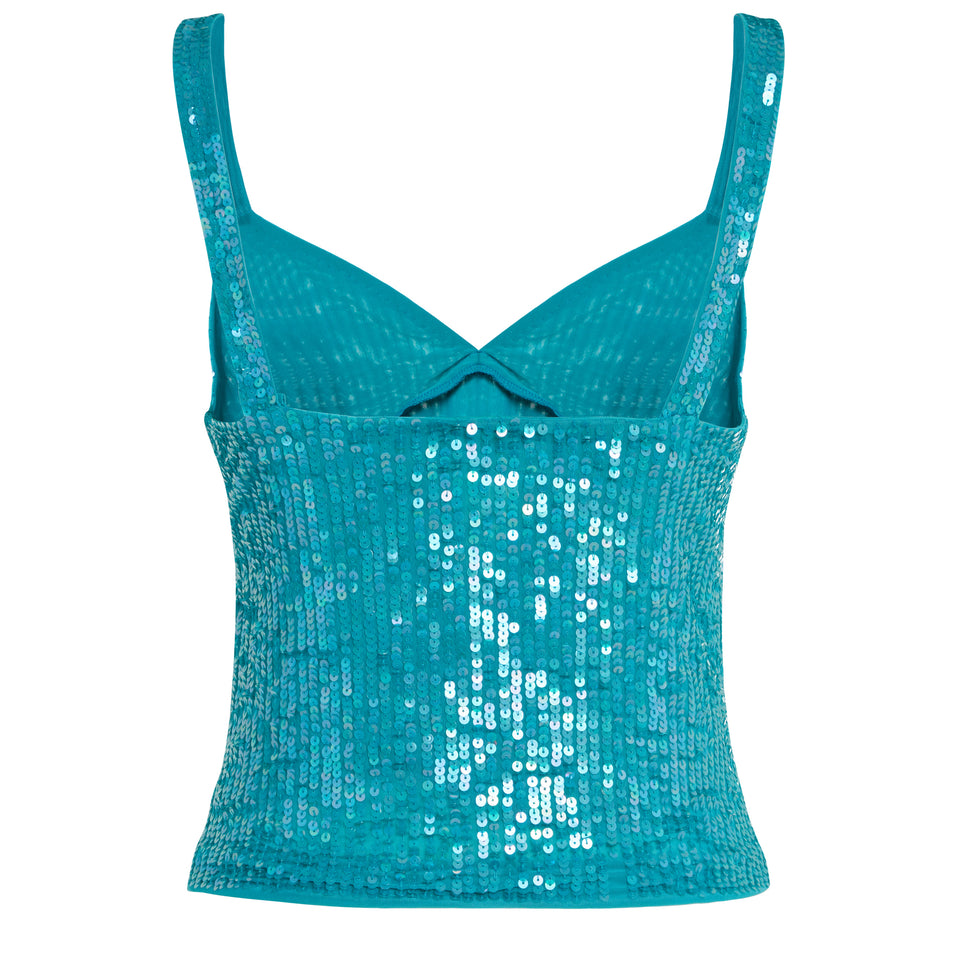 Light blue fabric "Gleam" top