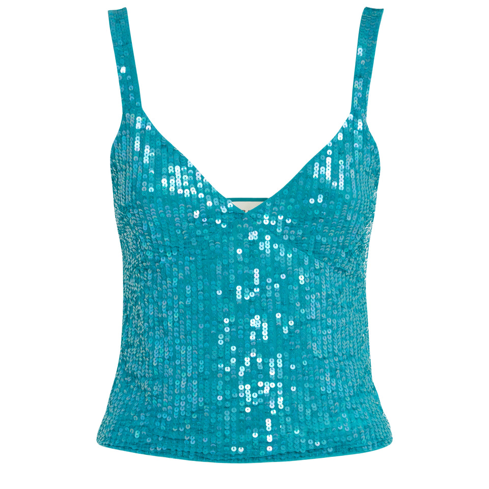 Light blue fabric "Gleam" top