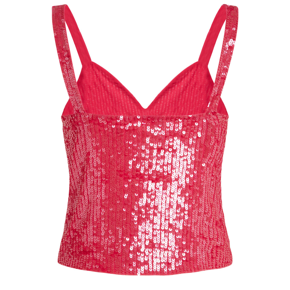 Fuchsia fabric "Gleam" top