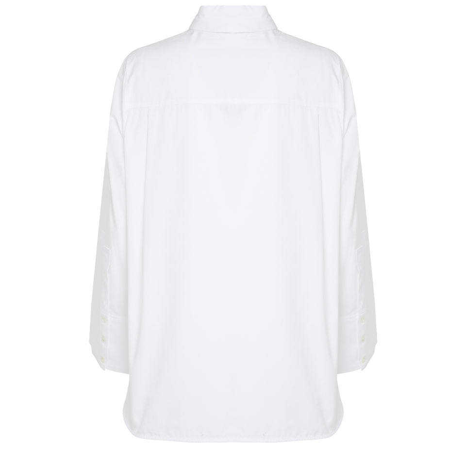 White cotton oversized shirt