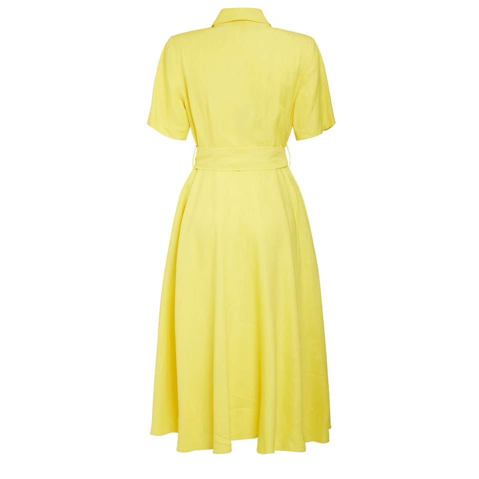 ''Raisa'' dress in yellow fabric