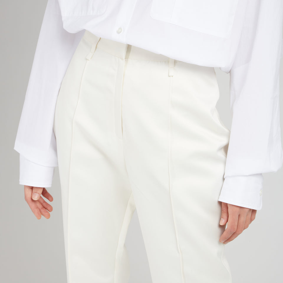 Pantalone in tessuto bianco