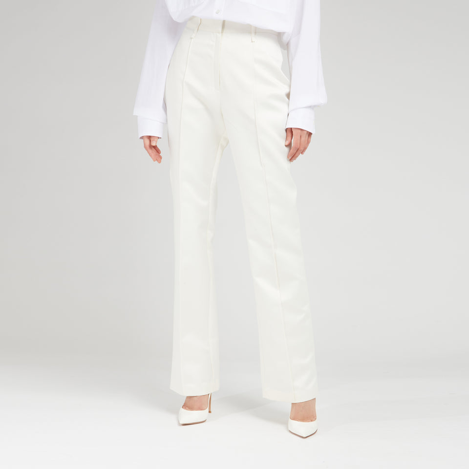 Pantalone in tessuto bianco