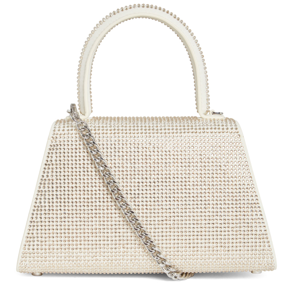 Small ''The Bow'' bag in beige fabric