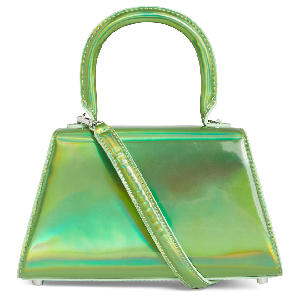 Small ''The Bow'' bag in green patent leather