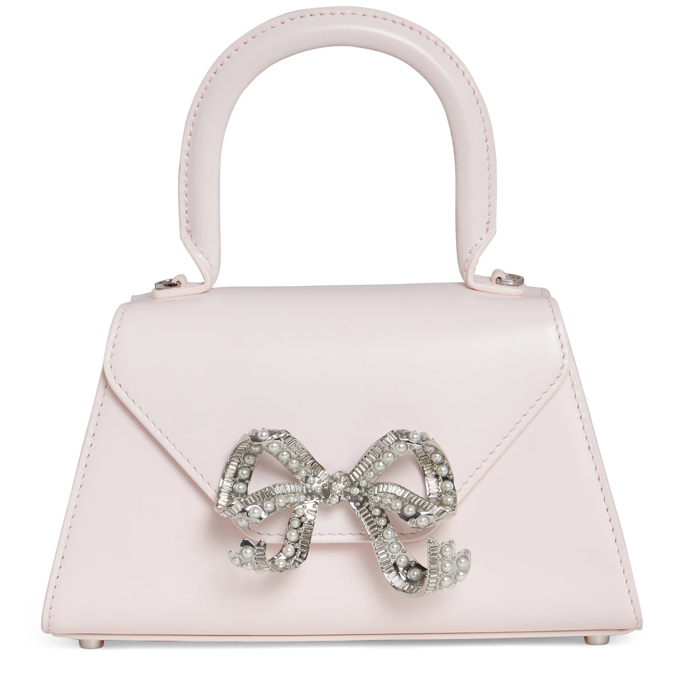 Small ''The Bow'' bag in pink leather