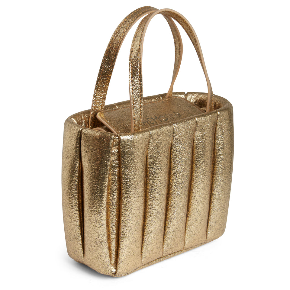 Borsa ''Aria Laminated'' in pelle oro