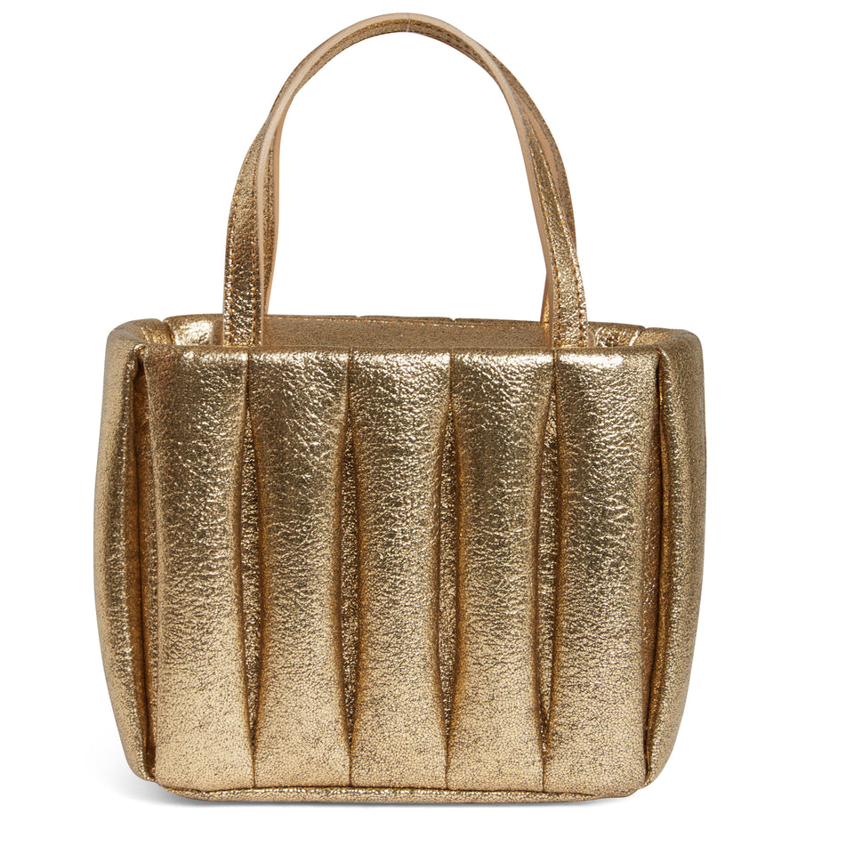 Gold leather ''Aria Laminated'' bag