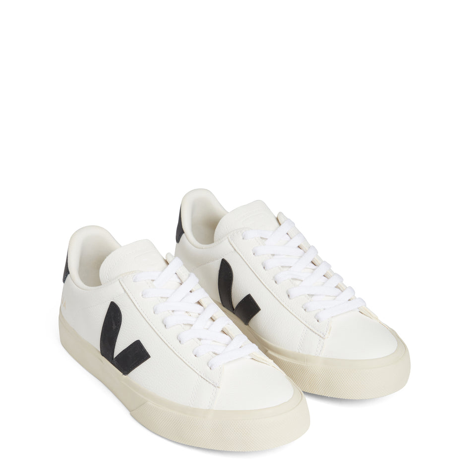 Sneakers ''Chromefree'' in pelle bianca e nera