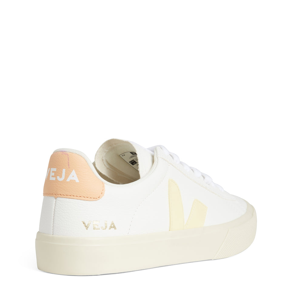 White and yellow leather ''Chromefree'' sneakers